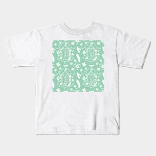 Birdcages pattern Kids T-Shirt